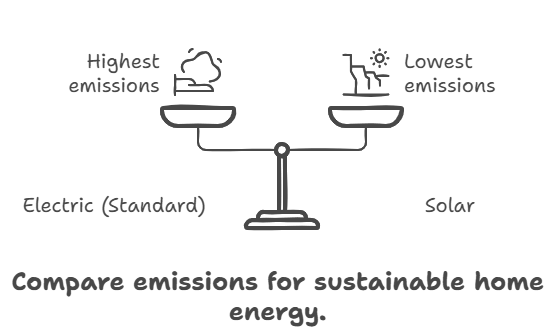 Diagram of various lamp types in context of hot water systems