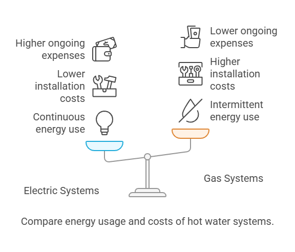 Diagram of various water system types
