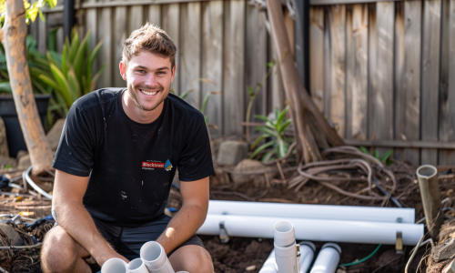 Plumber conducting CCTV drain inspection in Blacktown to identify blockages and damage.